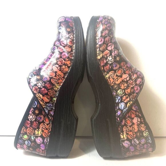 Dansko Women's EU 41 US 10.5 Multicolor Leather Slip On Clogs Work Comfort Shoes - Picture 6 of 10